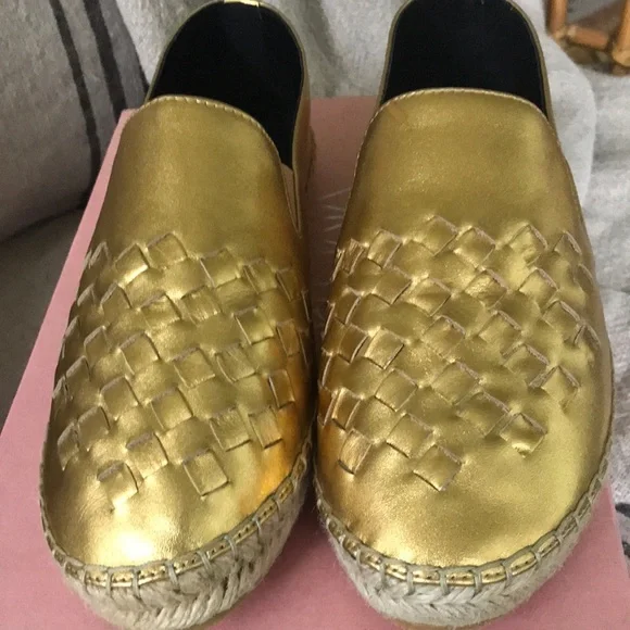 Vivo Rosa leather espadrilles NWOT Made in Italy US7.5 - Picture 1 of 12